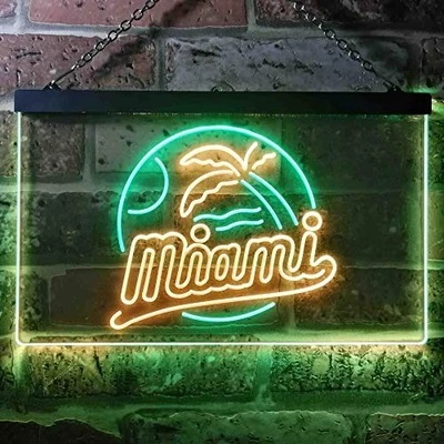 Miami Florida Dual LED Neon Light Sign
